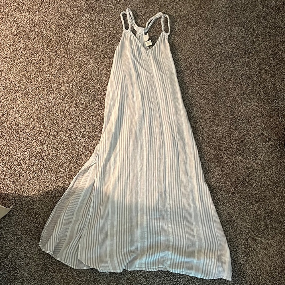 C&C California grey/white striped dress/coverup (size L fits more like a medium)